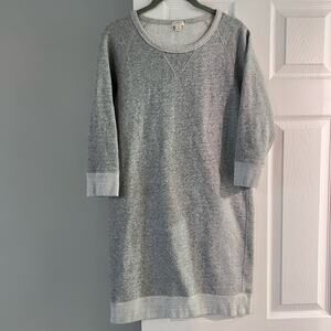 J.Crew Gray 3/4 Sleeve Sweatshirt Dress Size XS